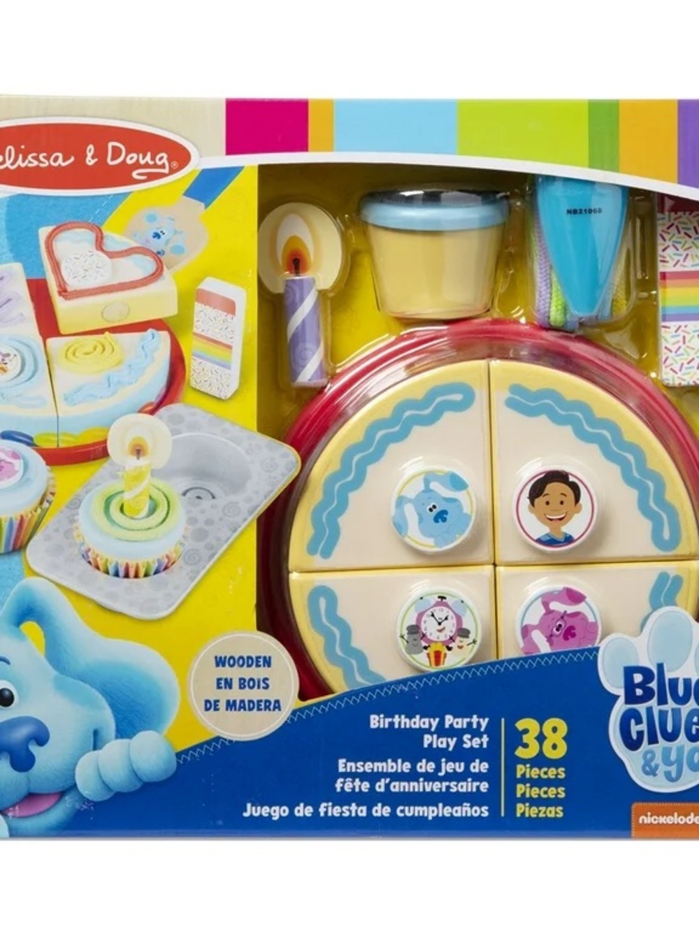 Melissa & Doug Blue's Clues Birthday Party Play Set - Blue, Yellow, Pink